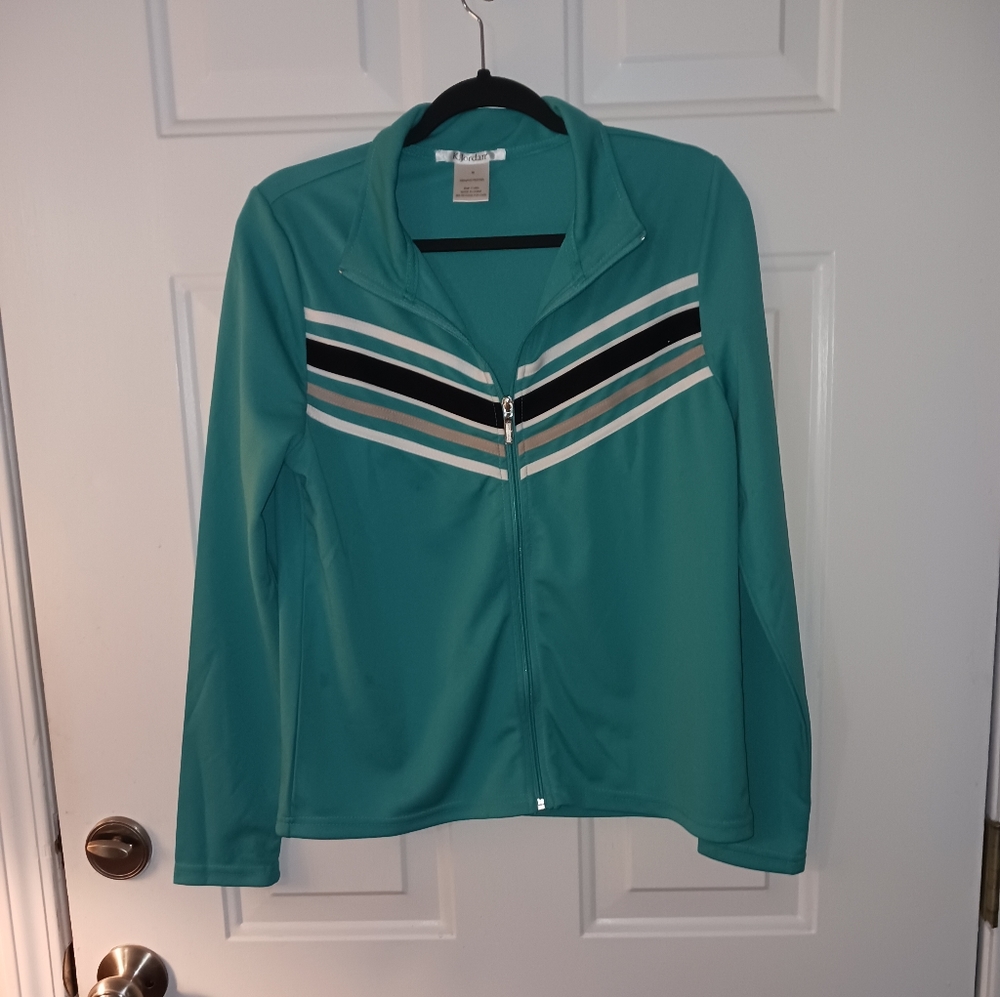 K. Jordan Women's Teal Colored Athletic Jacket Size M